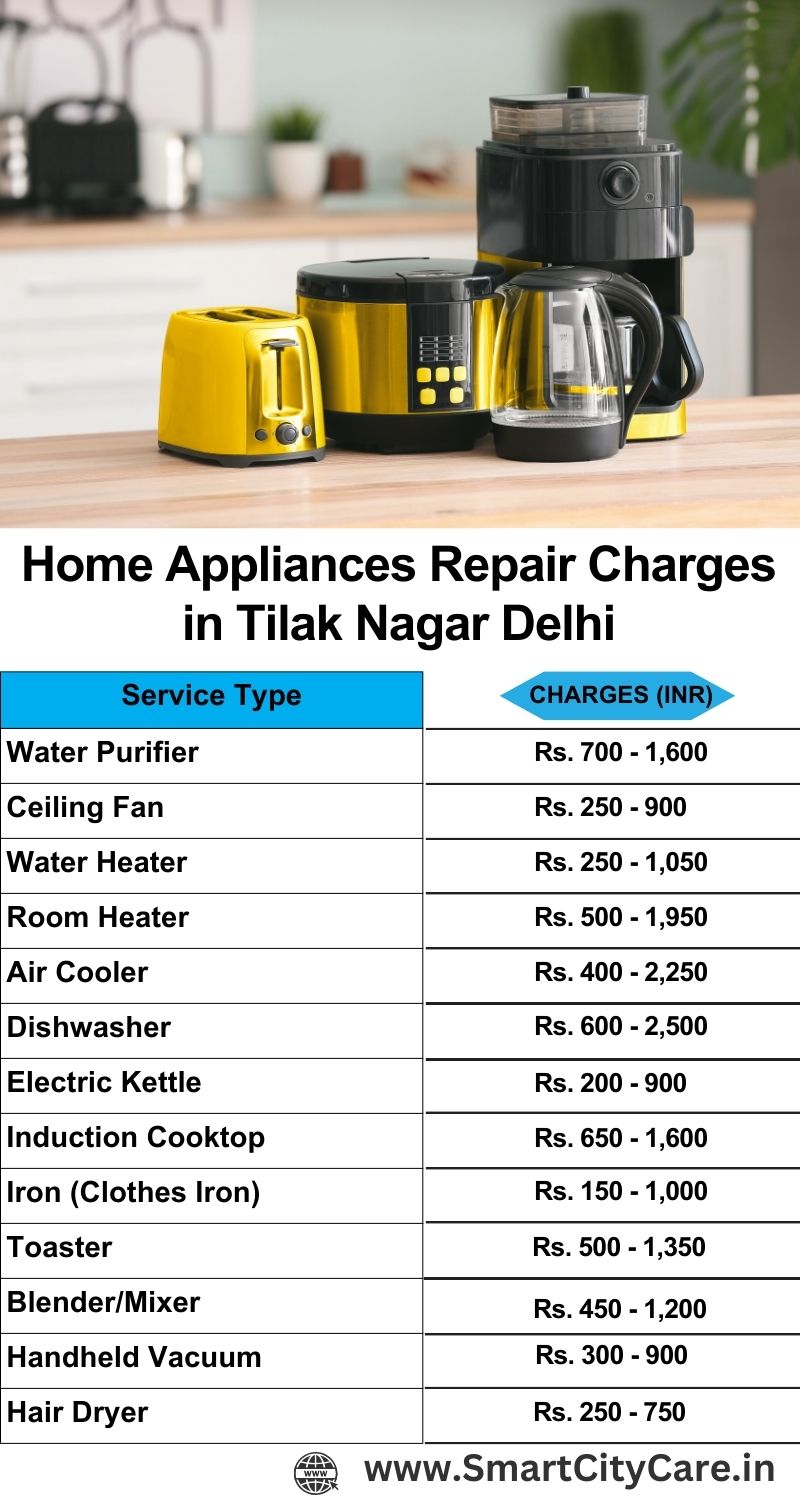 Home Appliances Repair Charges in  Tilak Nagar ,Delhi 