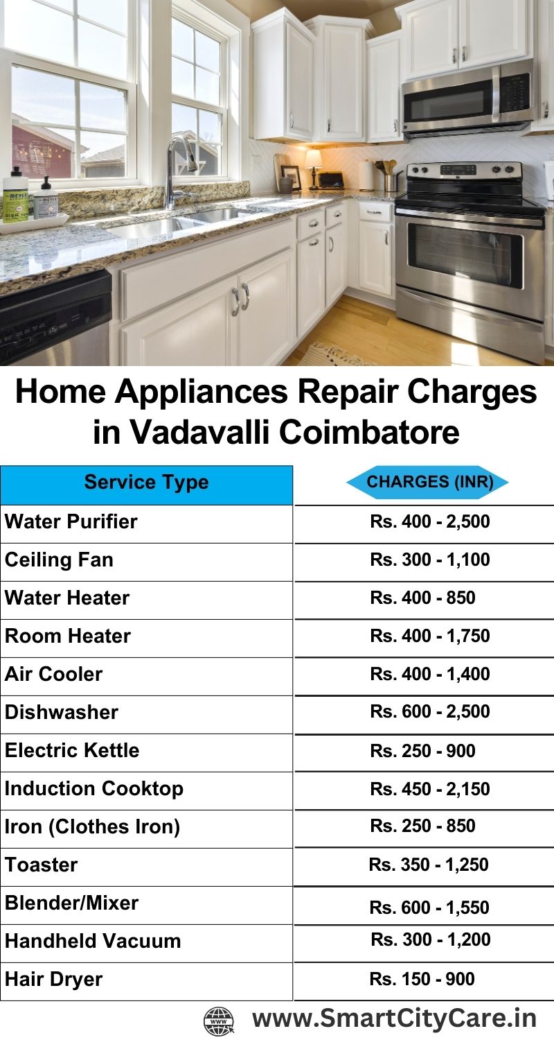 Home Appliances Repair Charges in Vadavalli ,Coimbatore