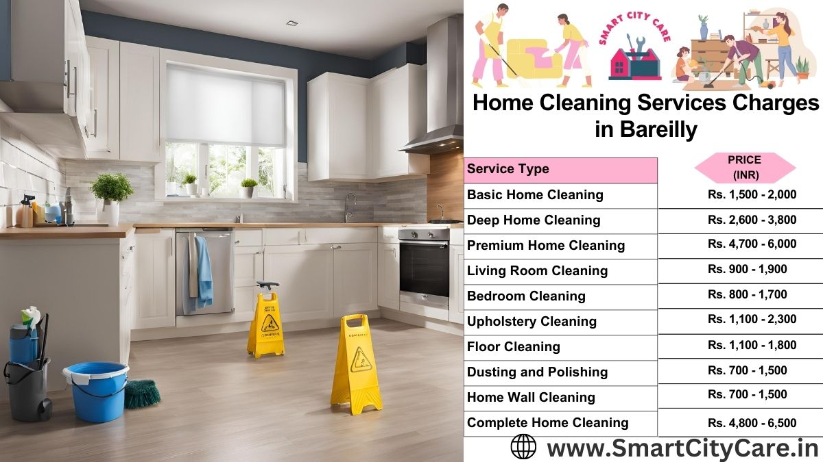 Home Cleaning Charges list in Bareilly