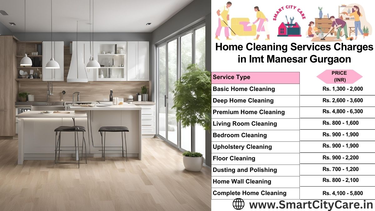 Home Cleaning Charges list in Imt Manesar, Gurgaon