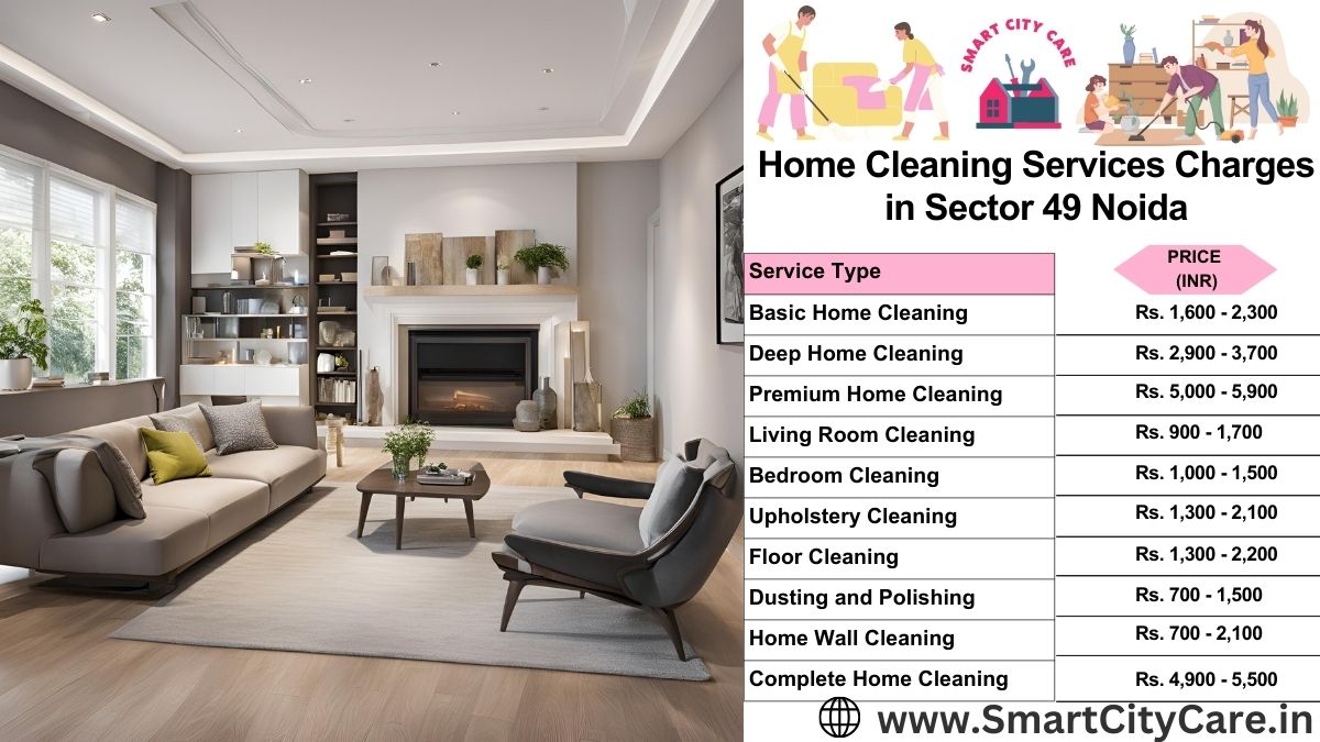 Home Cleaning Charges list in Sector 31, Noida