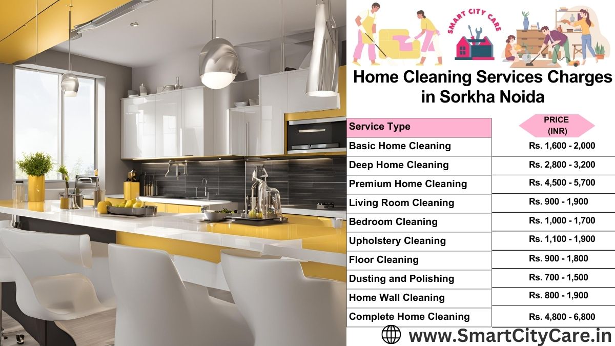 Home Cleaning Charges list in Harola, Noida