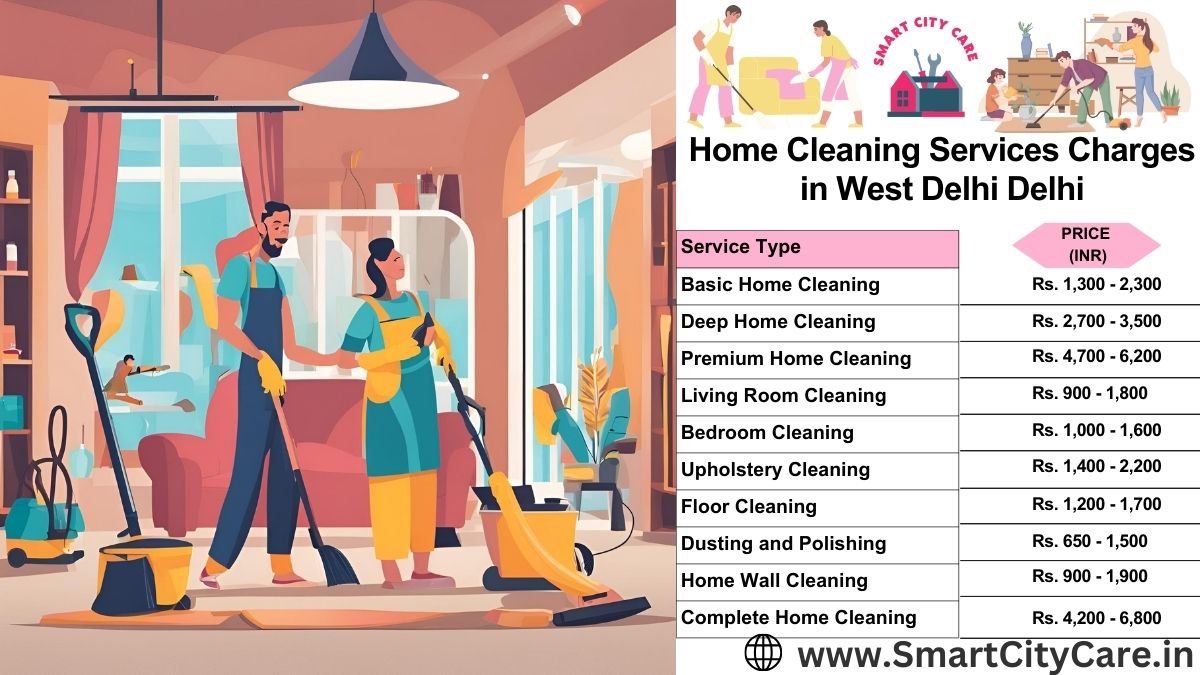 Home Cleaning Charges list in West Delhi, Delhi