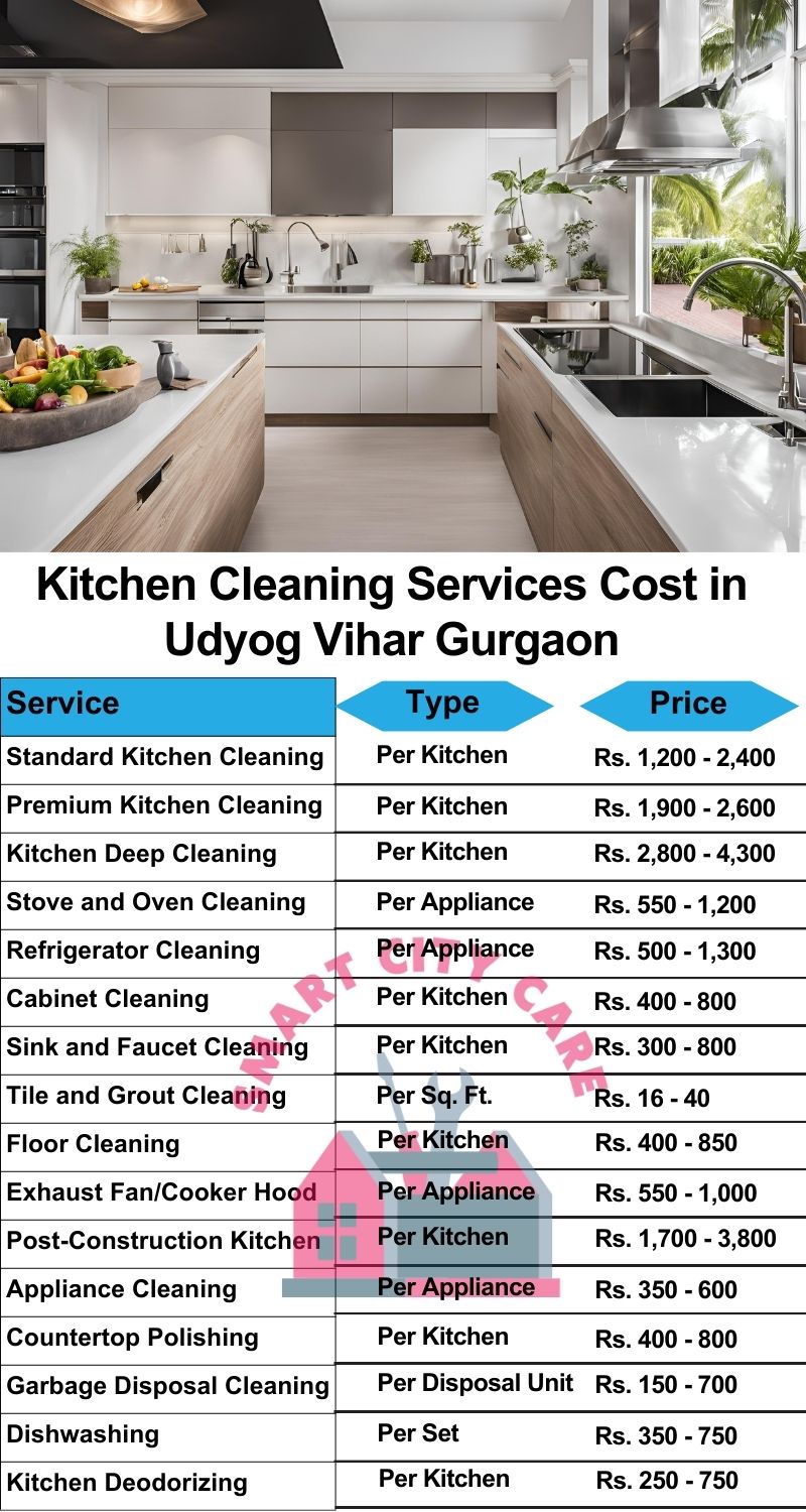 Kitchen cleaning services Udyog Vihar, Gurgaon price list