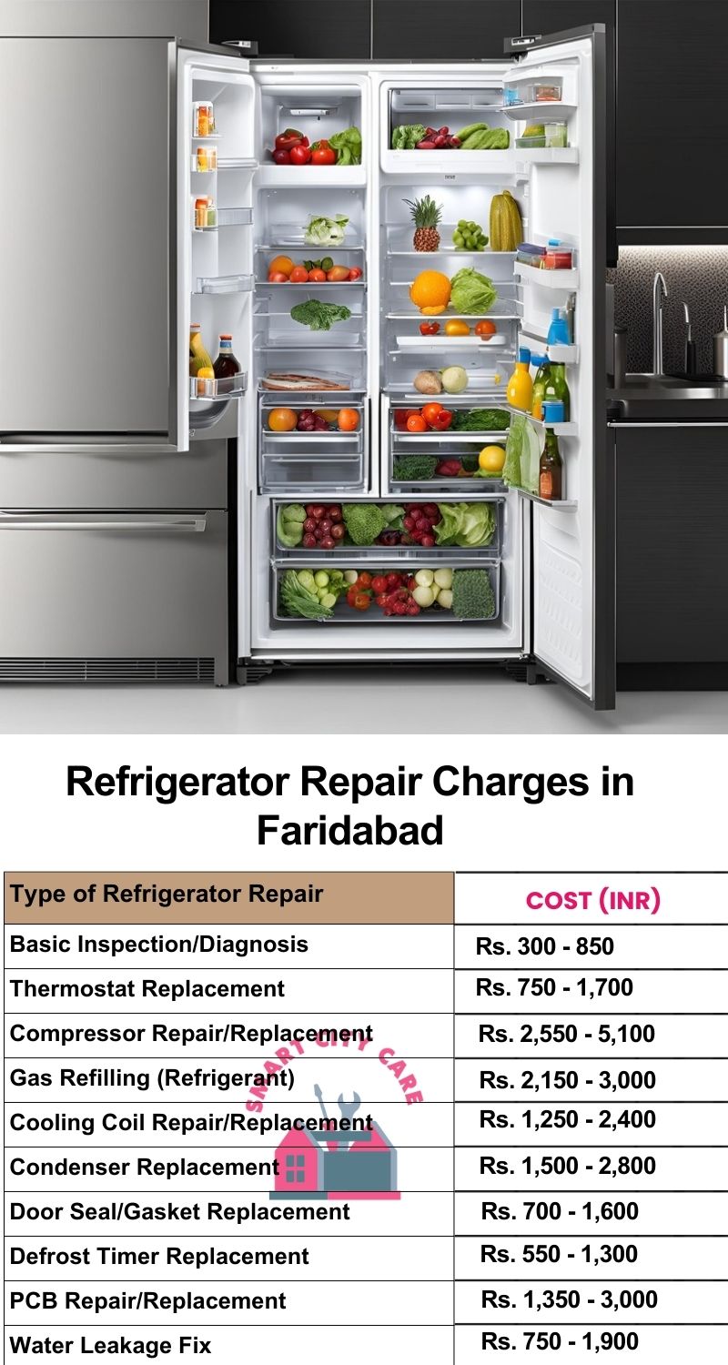 Refrigerator Repair Services Charges in Faridabad