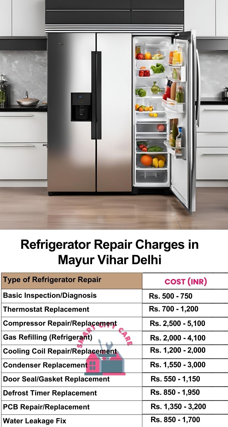 Refrigerator Repair Services Charges in  Mayur Vihar ,Delhi 