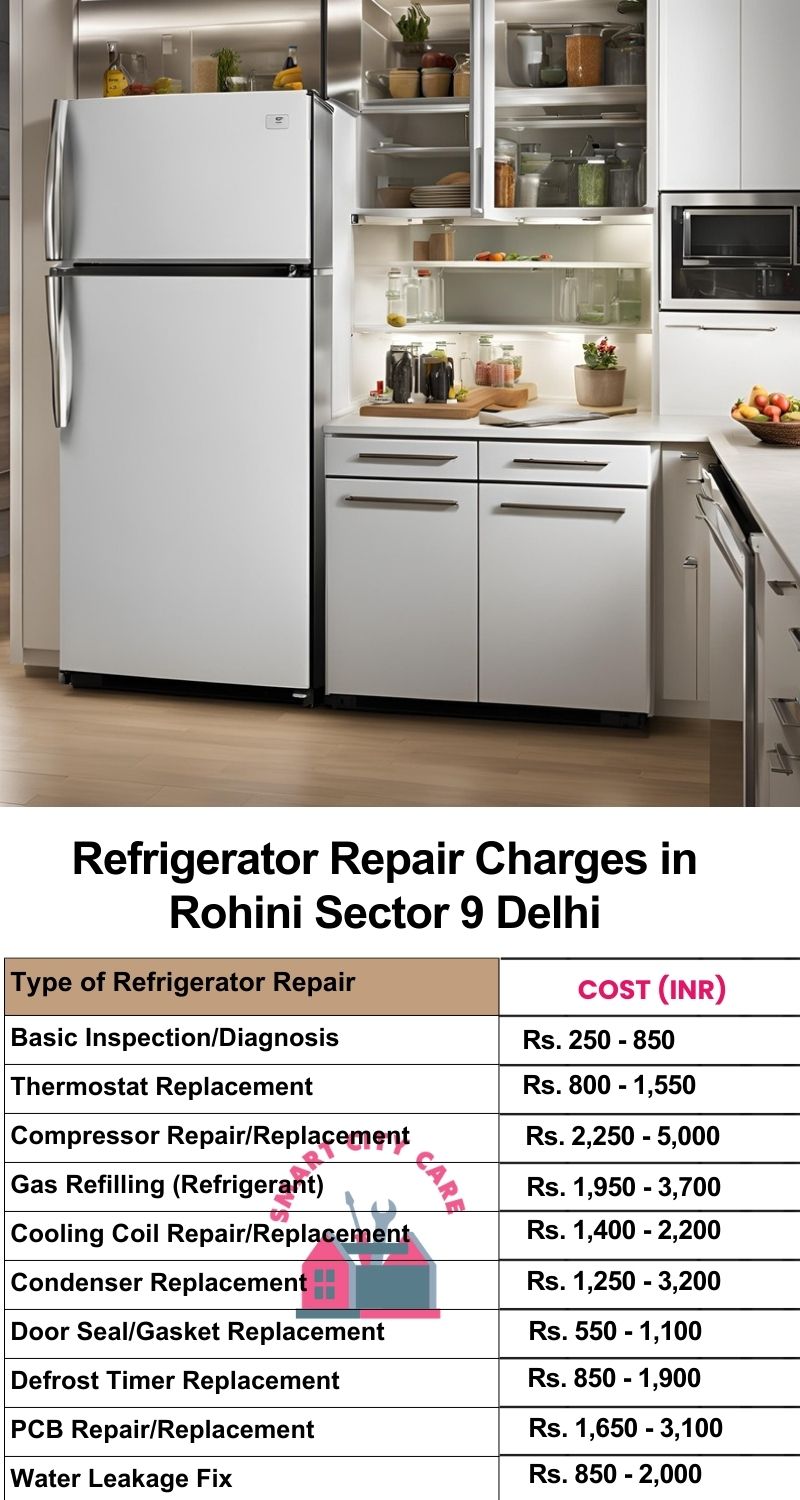 Refrigerator Repair Services Charges in  Rohini Sector 9 ,Delhi 