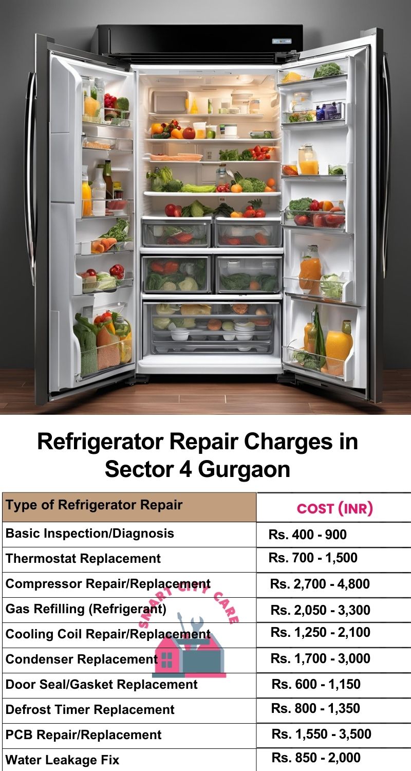 Refrigerator Repair Services Charges in Sector 4 ,Gurgaon