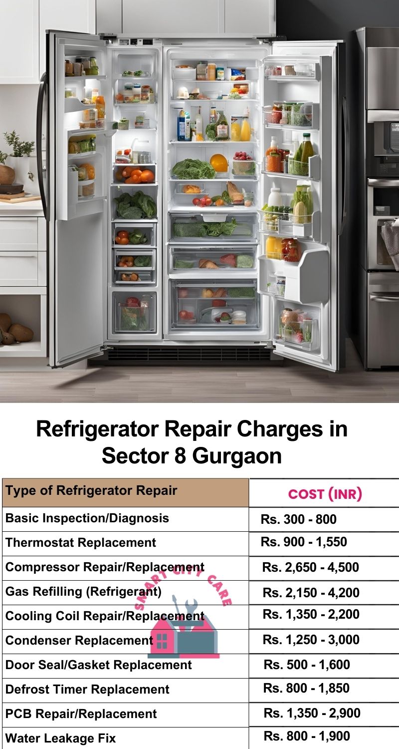 Refrigerator Repair Services Charges in  Sector 8 ,Gurgaon 