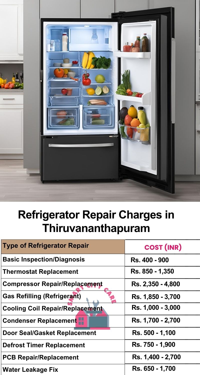 Refrigerator Repair Services Charges in Thiruvananthapuram