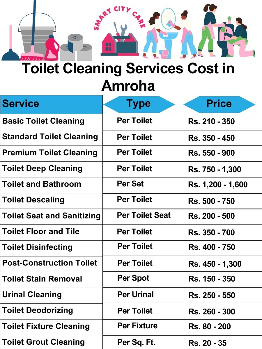 Toilet cleaning services price list in Amroha