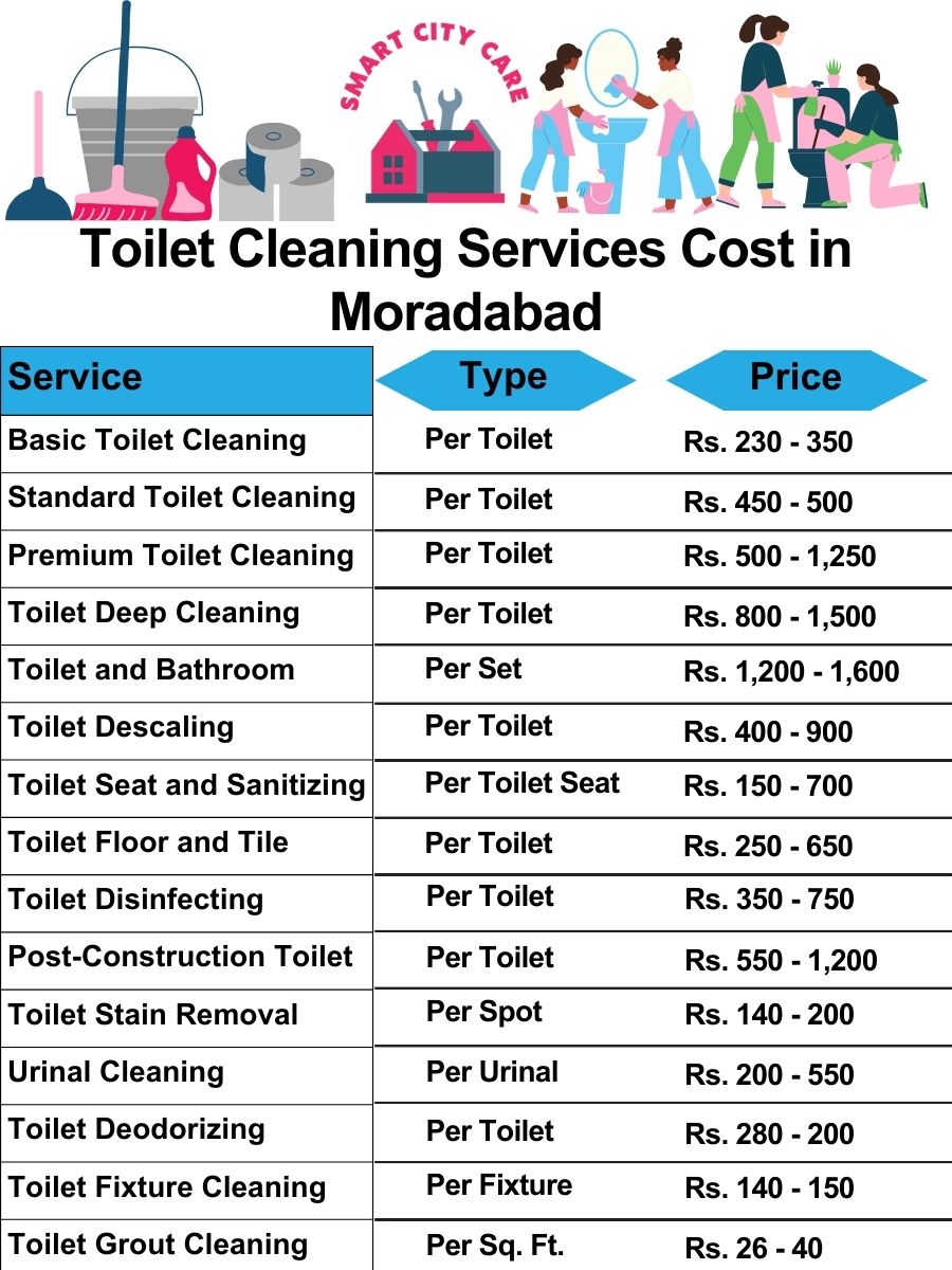 Toilet cleaning services price list in Moradabad