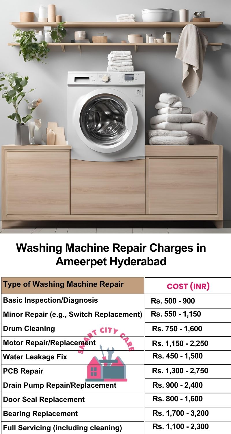 Washing Machine Repair Services Charges in Ameerpet ,Hyderabad