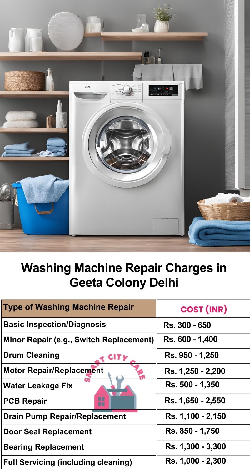 Washing Machine Repair Services Charges in  Geeta Colony ,Delhi 