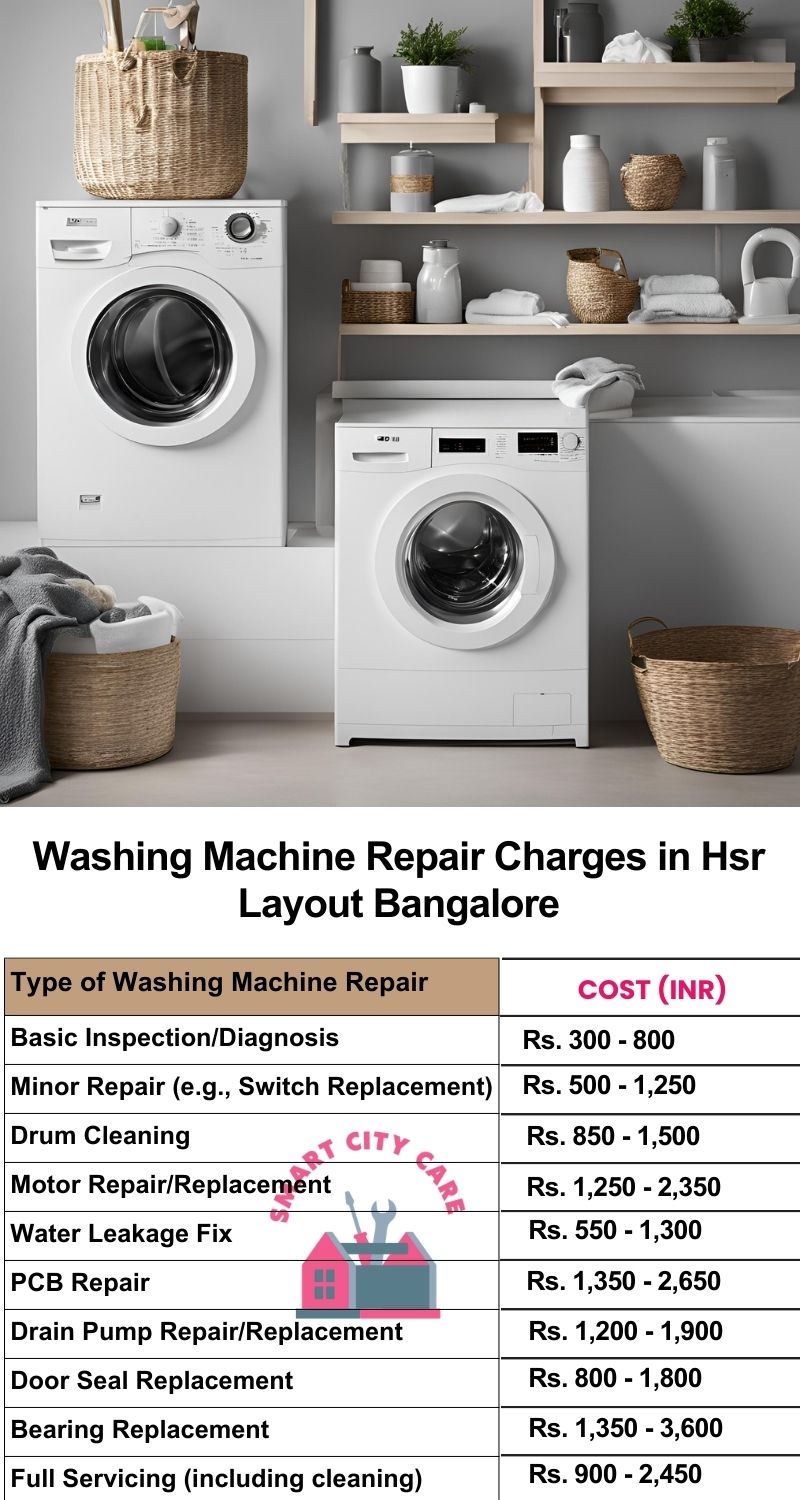 Washing Machine Repair Services Charges in  HSR Layout ,Bangalore 