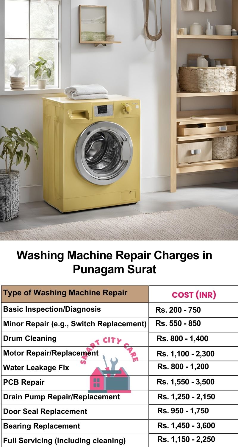 Washing Machine Repair Services Charges in  Punagam ,Surat 