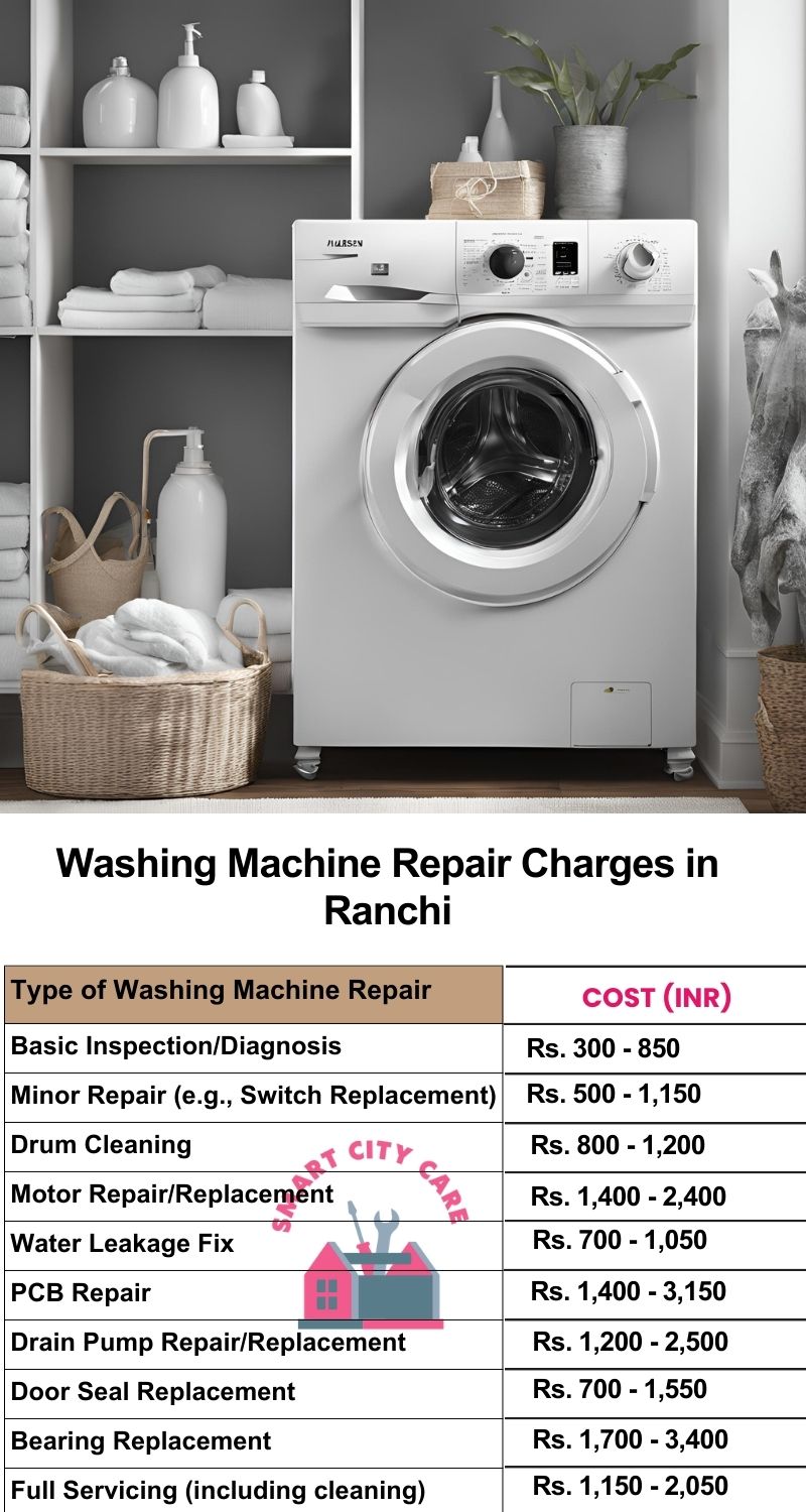 Washing Machine Repair Services Charges in Ranchi