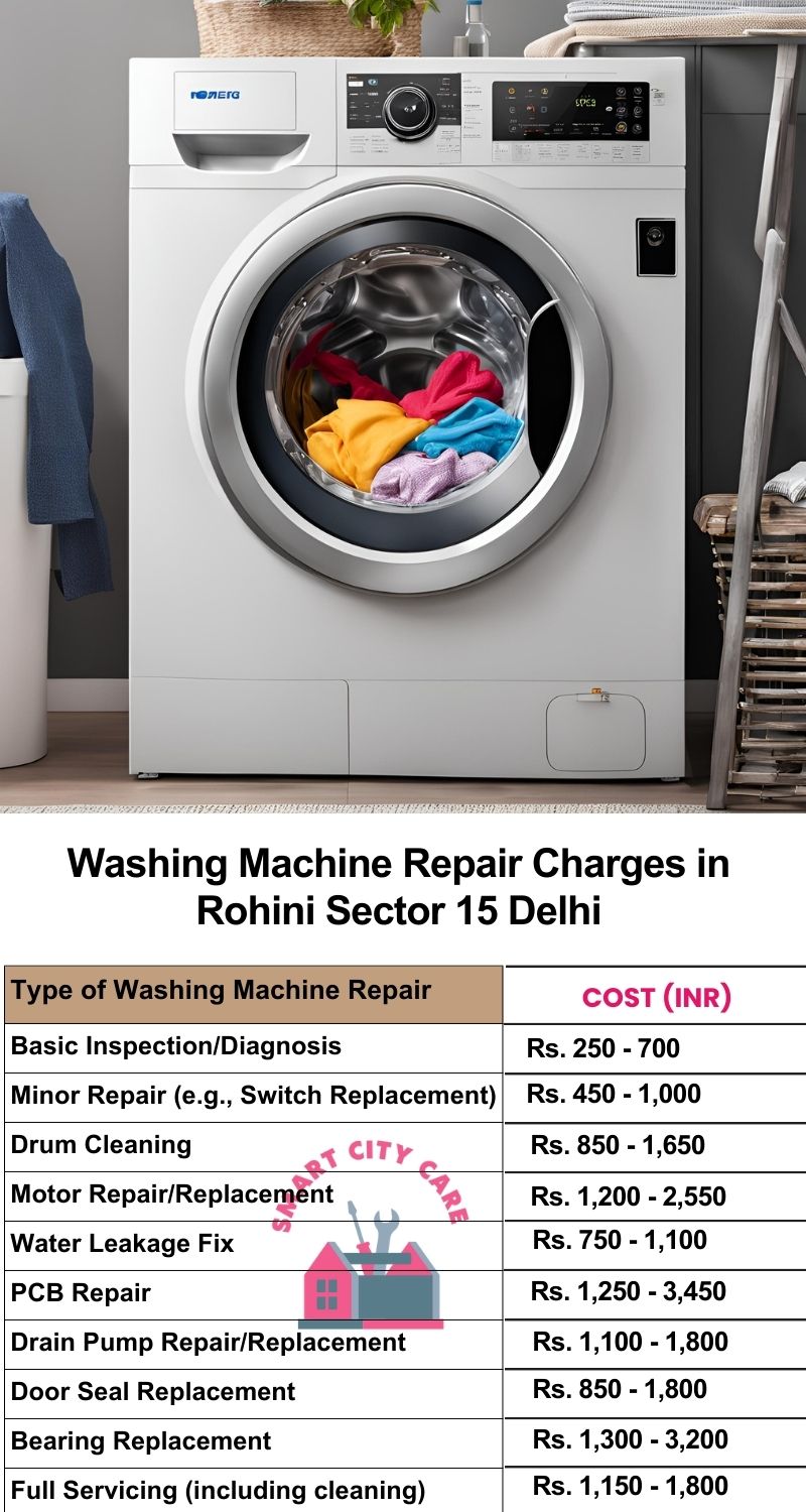 Washing Machine Repair Services Charges in  Rohini Sector 15 ,Delhi 