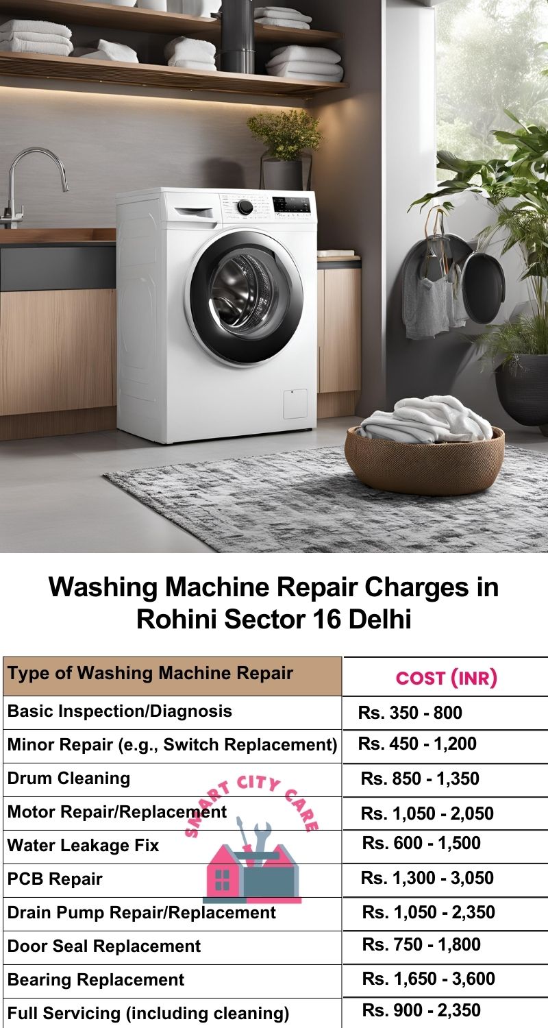 Washing Machine Repair Services Charges in  Rohini Sector 16 ,Delhi 