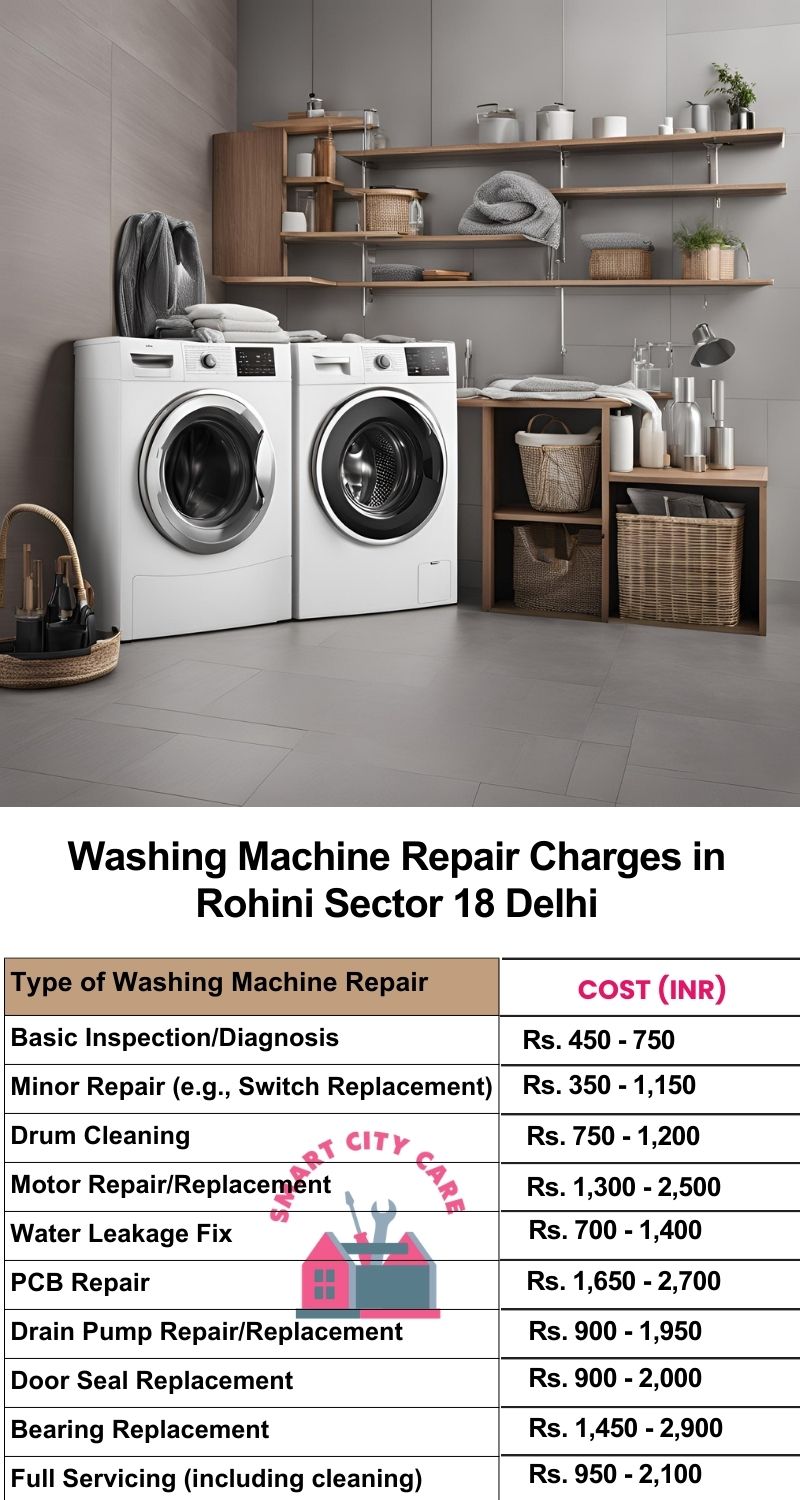 Washing Machine Repair Services Charges in  Rohini Sector 18 ,Delhi 