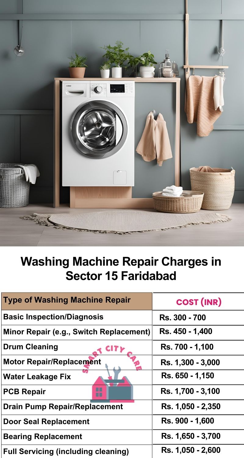 Washing Machine Repair Services Charges in  Sector 15 ,Faridabad 