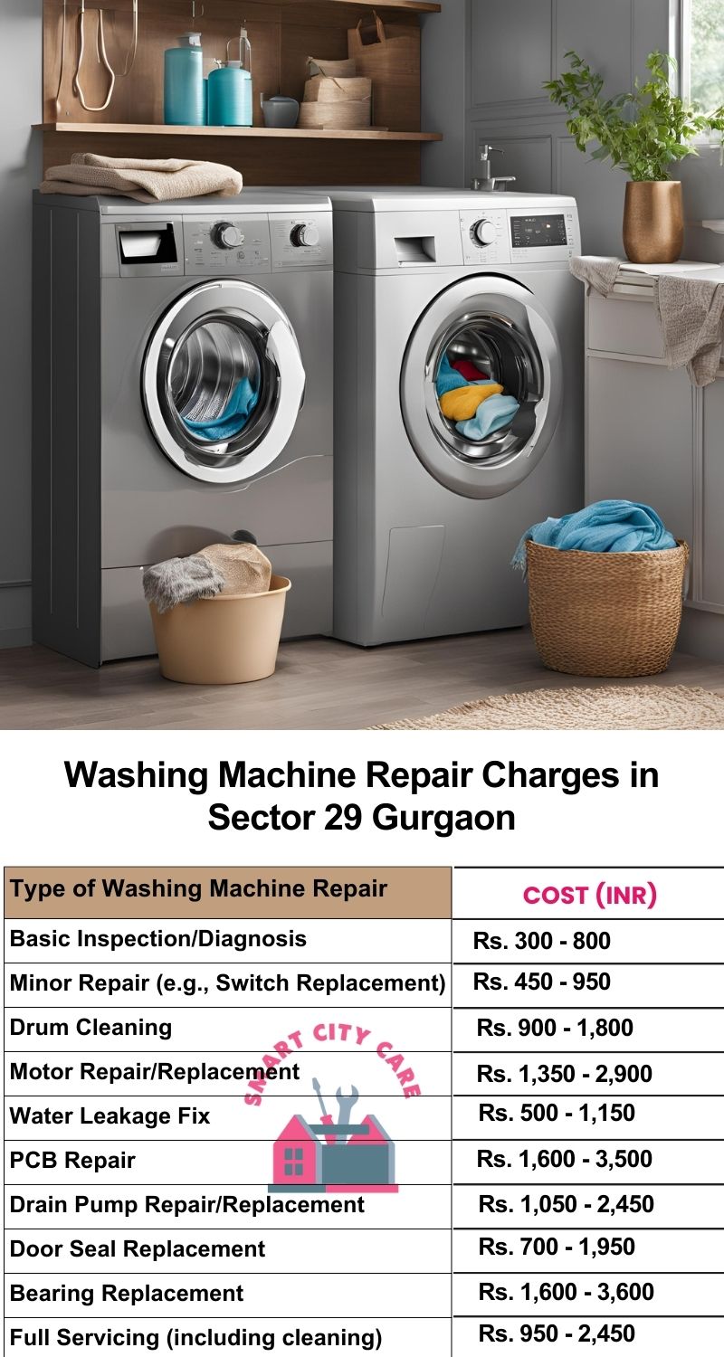 Washing Machine Repair Services Charges in  Sector 29 ,Gurgaon 