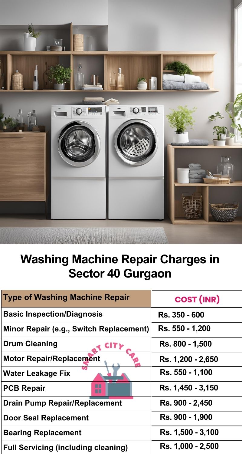 Washing Machine Repair Services Charges in  Sector 40 ,Gurgaon 