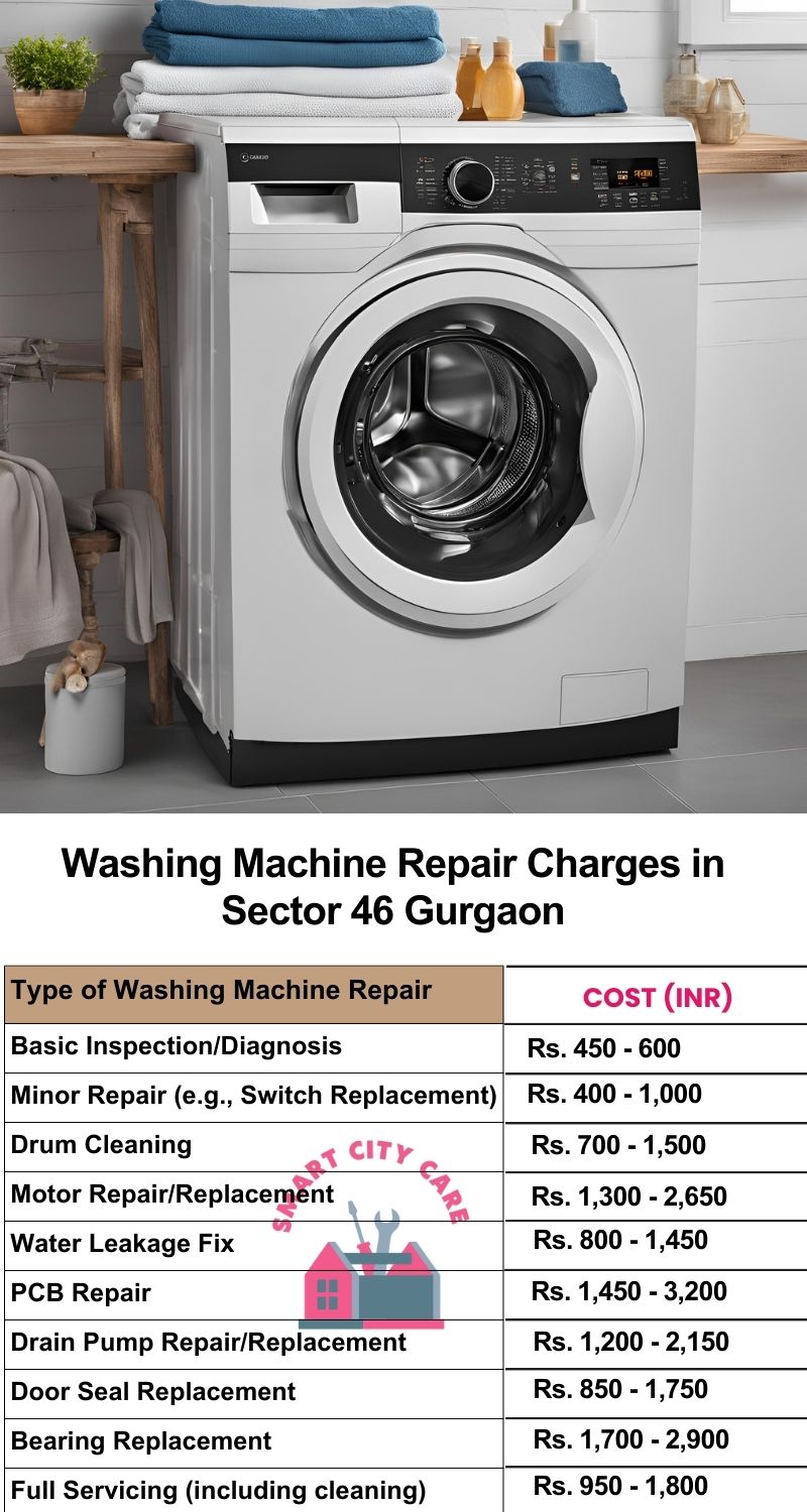 Washing Machine Repair Services Charges in  Sector 46 ,Gurgaon 