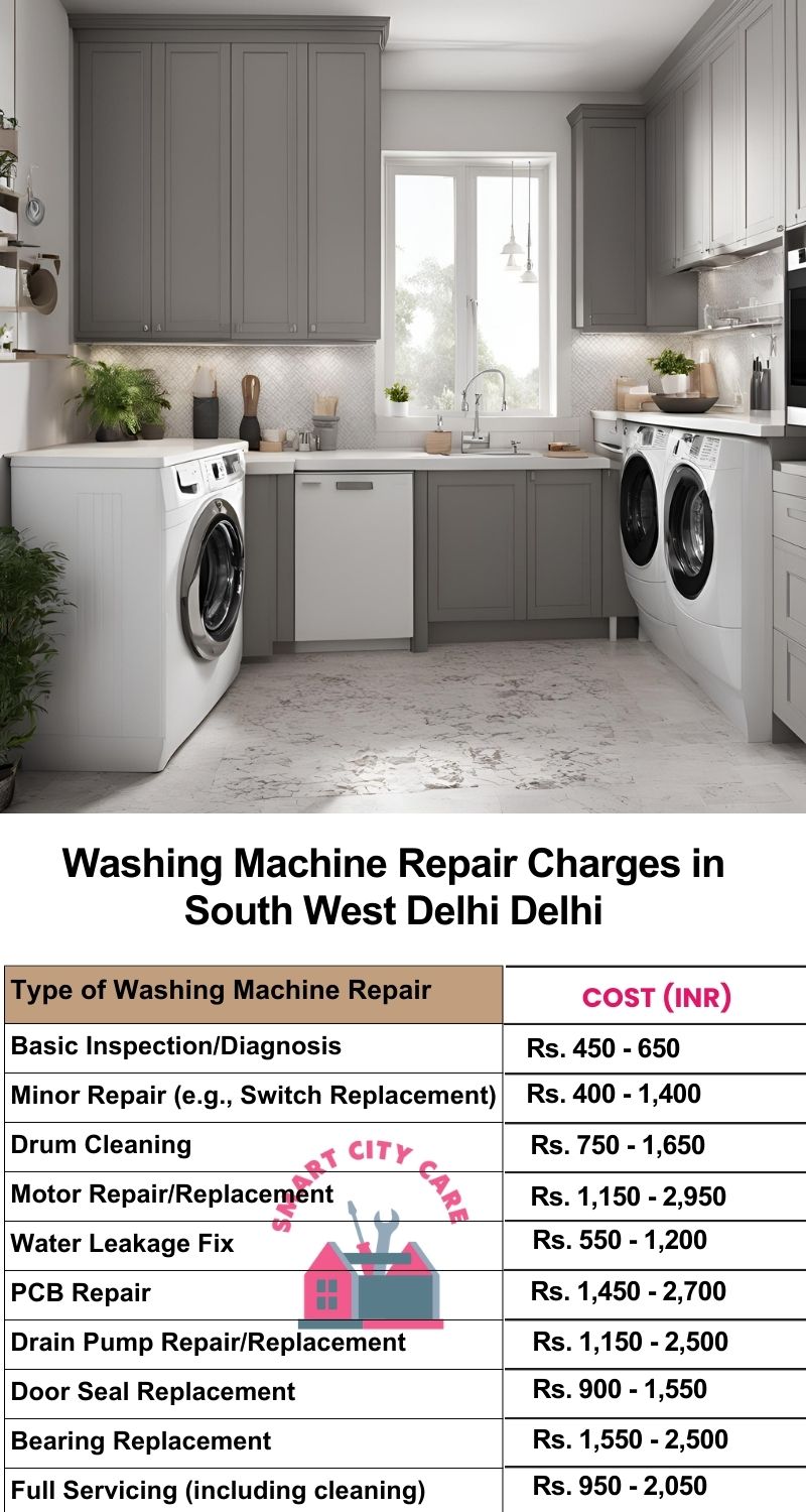 Washing Machine Repair Services Charges in  South West Delhi ,Delhi 