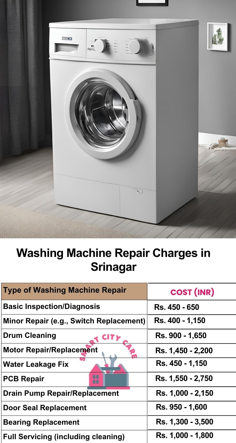 Washing Machine Repair Services Charges in Srinagar