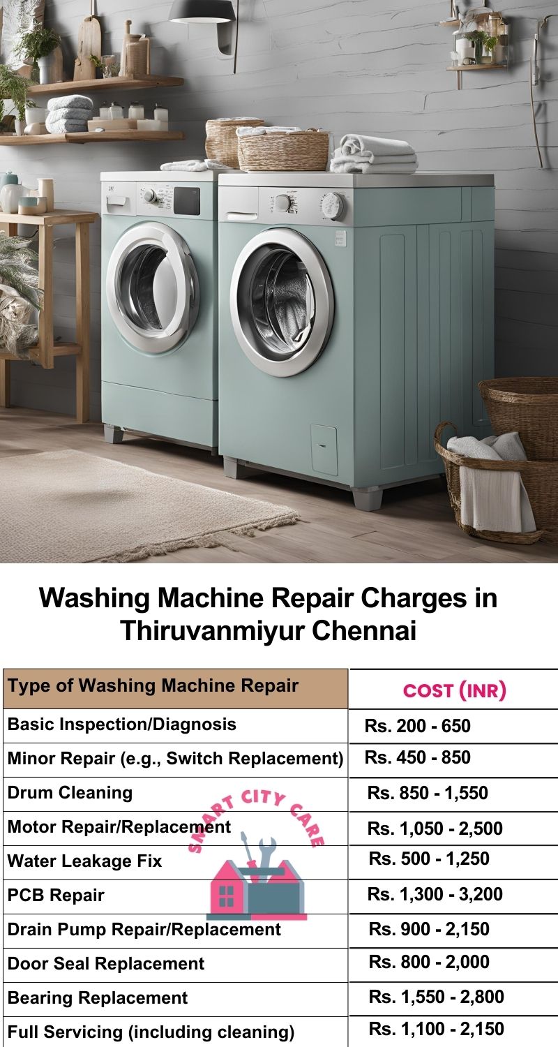 Washing Machine Repair Services Charges in  Thiruvanmiyur ,Chennai 