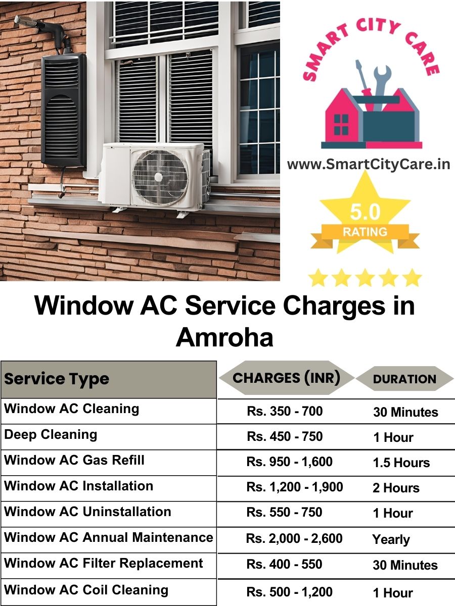 Window AC Service Charges list in Amroha