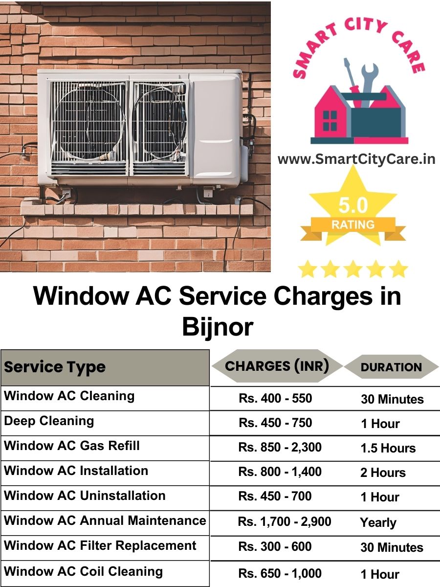 Window AC Service Charges list in Bijnor