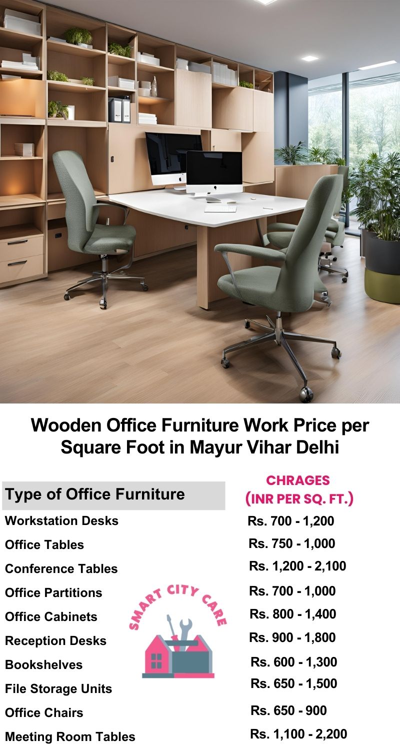 Wooden Office Furniture Work cost per Square Foot in Mayur Vihar,Delhi