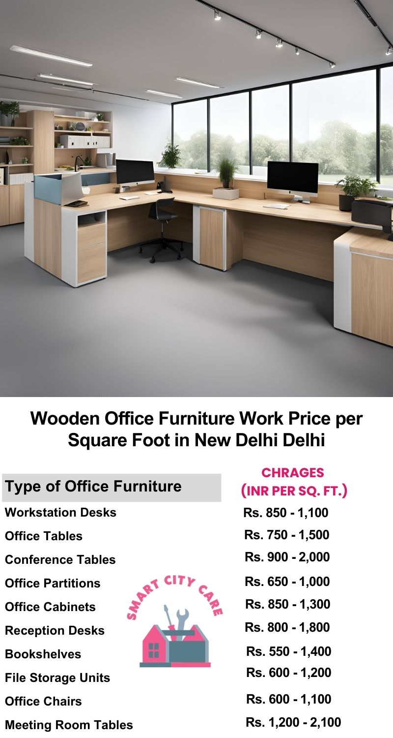 Wooden Office Furniture Work cost per Square Foot in New Delhi,Delhi