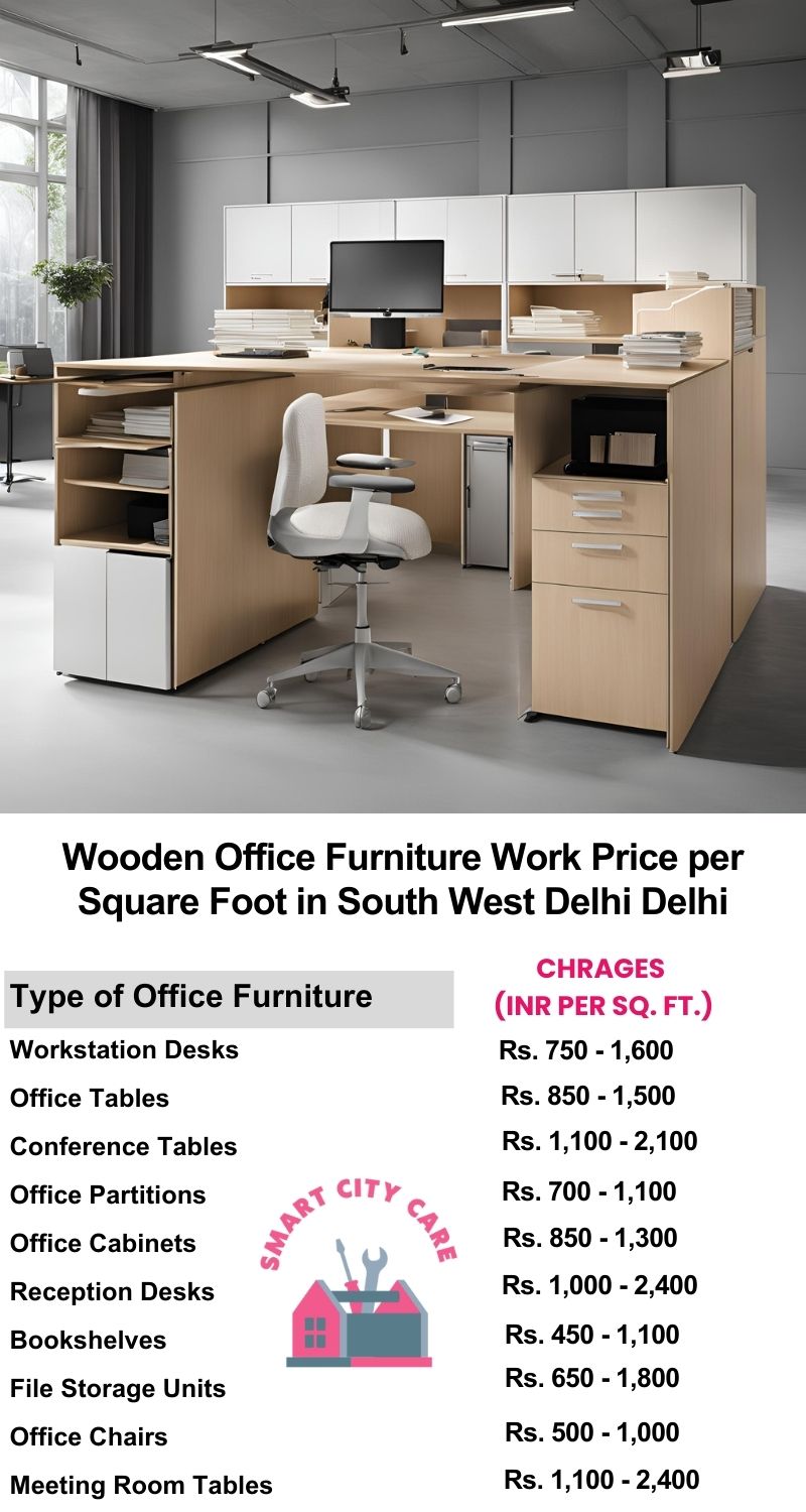 Wooden Office Furniture Work cost per Square Foot in South West Delhi,Delhi