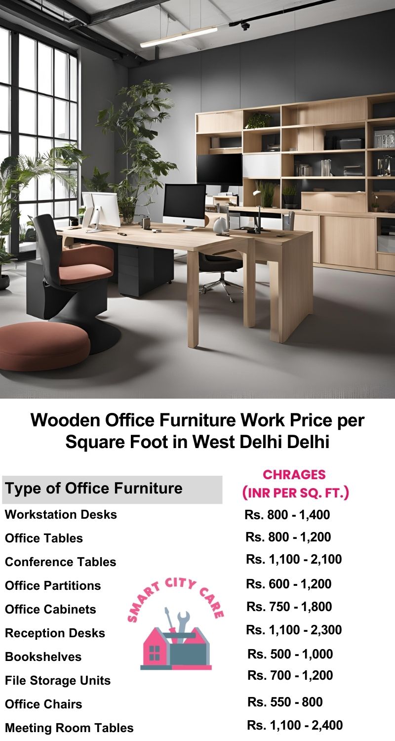 Wooden Office Furniture Work cost per Square Foot in West Delhi,Delhi